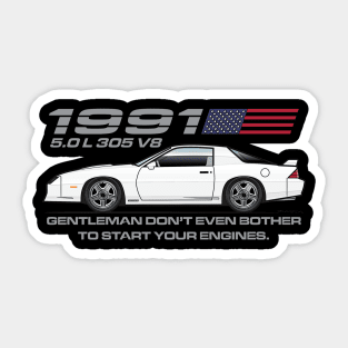 305 White Sticker